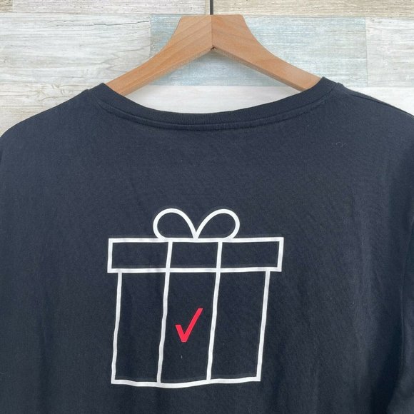 Verizon Wireless Present Logo Employee Uniform T Shirt Black Work Tee Mens Large - Picture 5 of 7